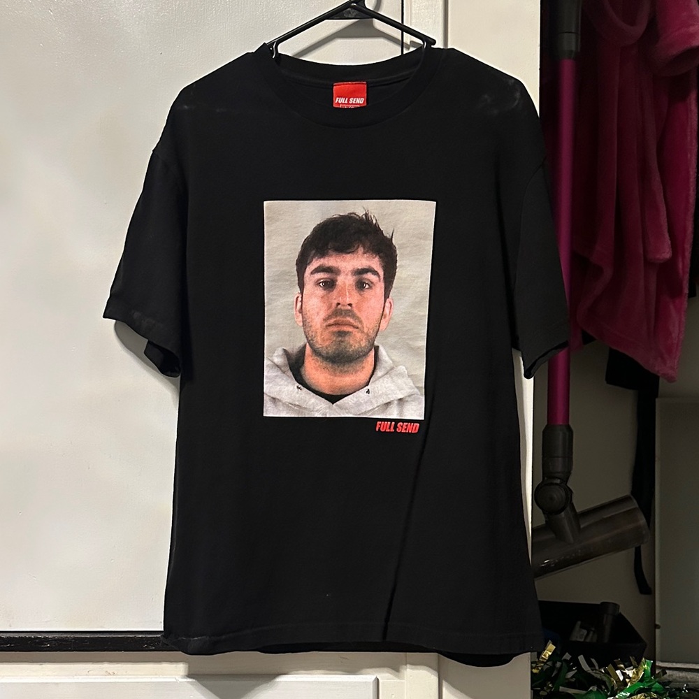 Full Send Black Graphic Tee for Men